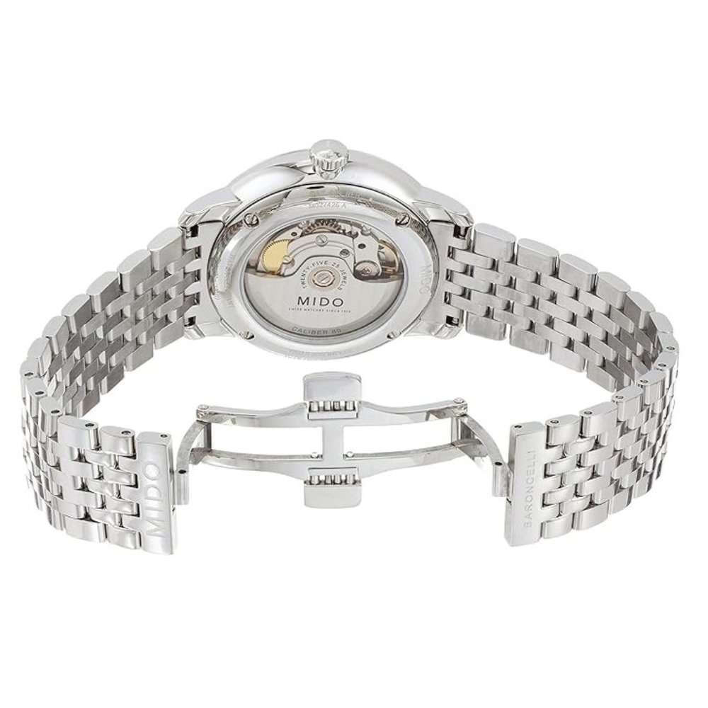 Mido Baroncelli Big Date Swiss Automatic Watch White Dial - Case 40mm - Picture 3 of 5